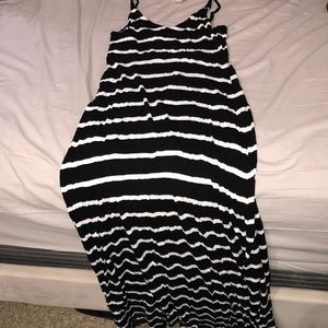 Black and white maxi dress